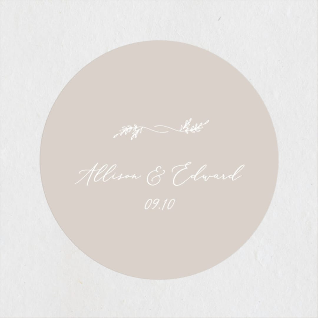 "So Inlove" - Wedding Favor Stickers in Cloud by Jhudy - Front