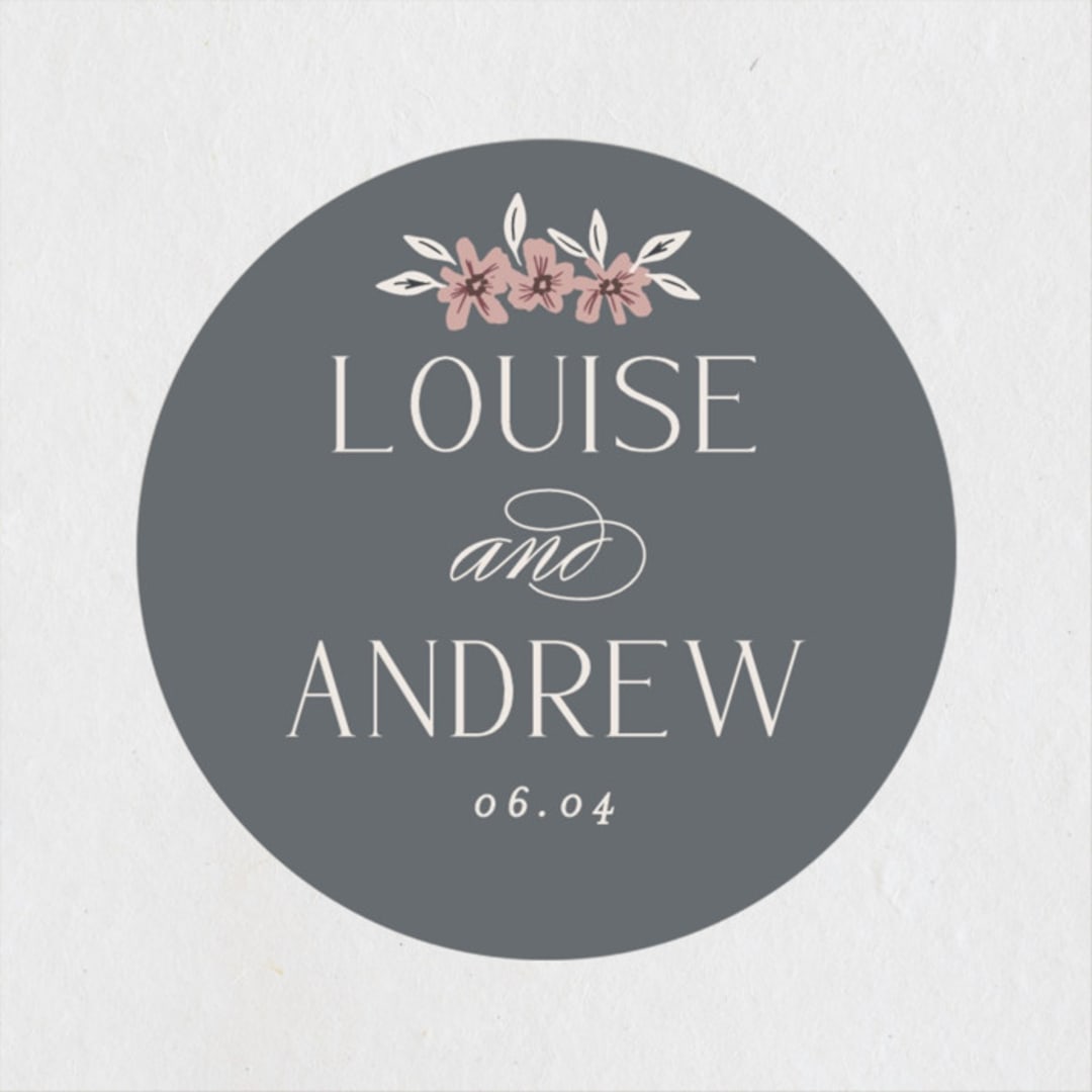 "Illuminated Storybook" - Wedding Favor Stickers in Linen by Alethea and Ruth - Front