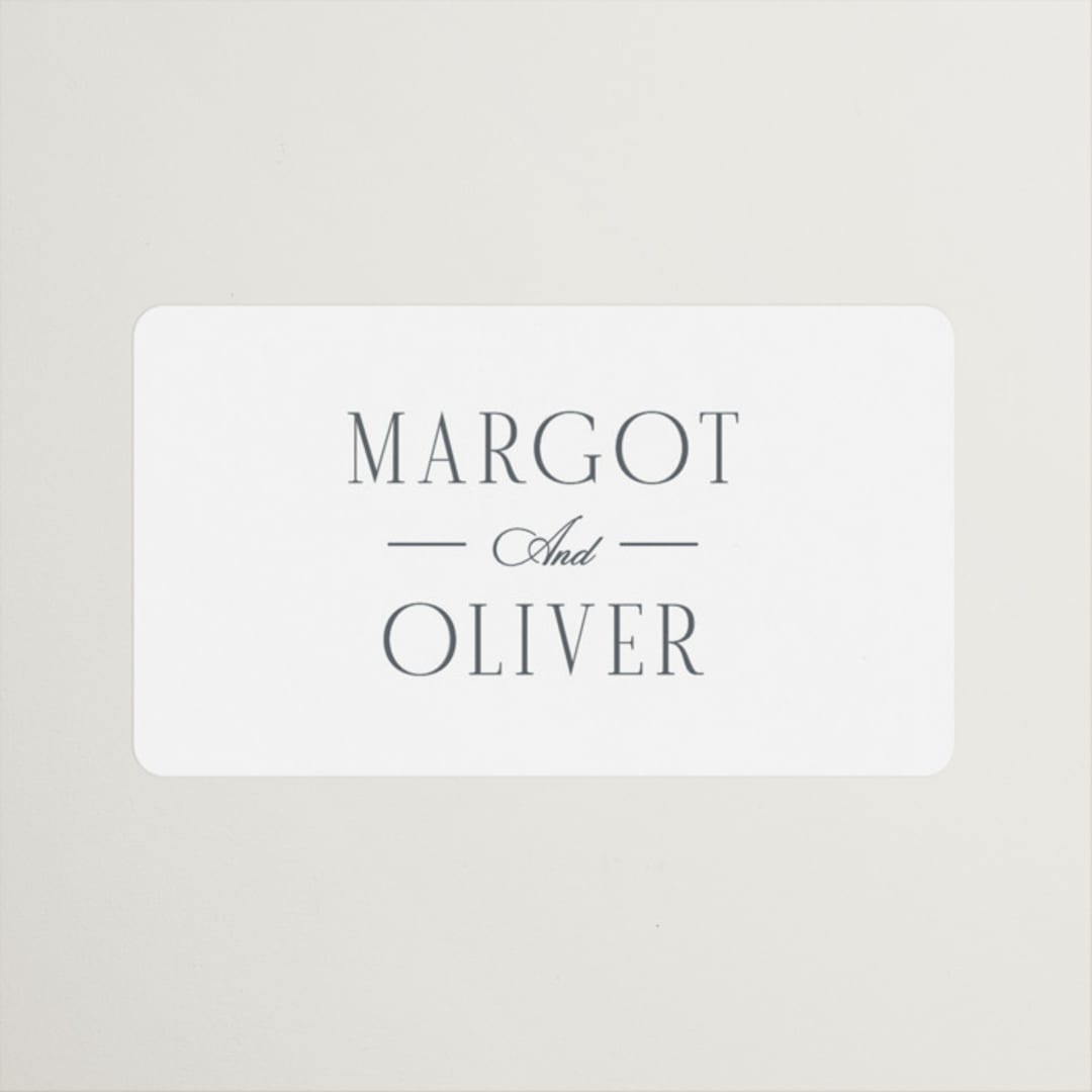 "The Ritz" - Wedding Favor Stickers in Quartz by Kristie Kern - Front
