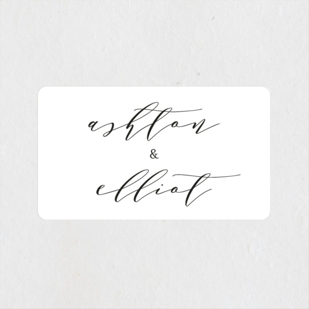 "Sparkle + Shine" - Wedding Favor Stickers in Snow by Kristie Kern - Front
