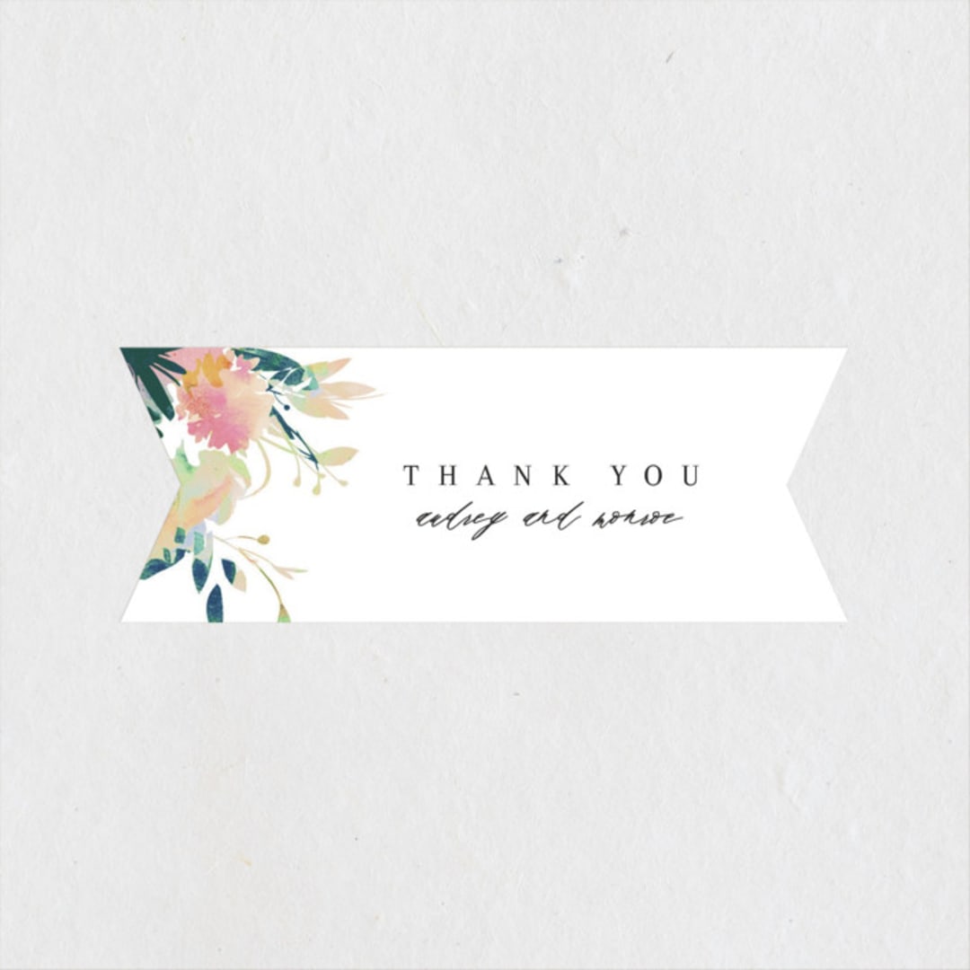 "Pretty Wildflowers" - Wedding Favor Stickers in Garden by Lori Wemple - Front