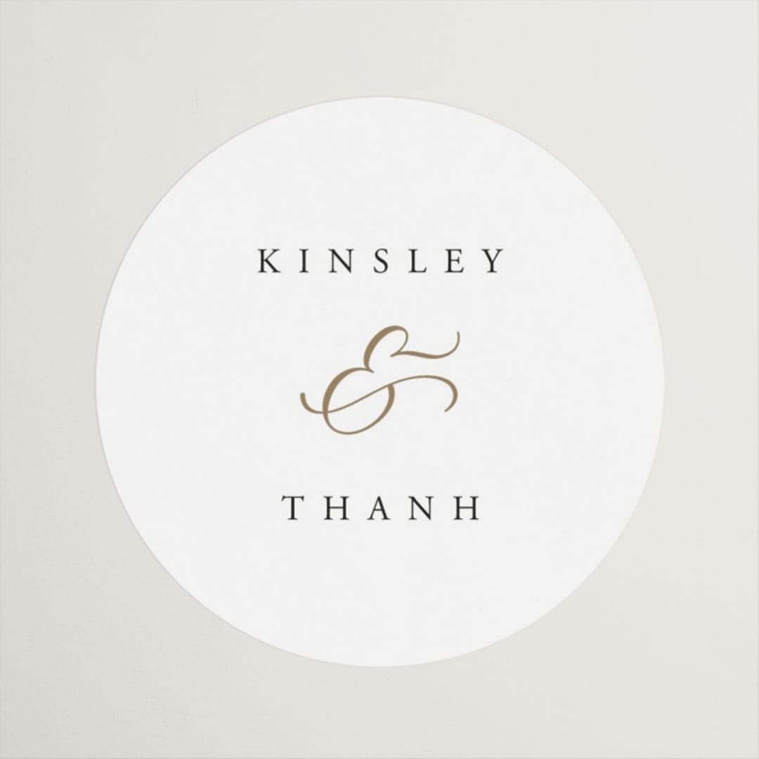 "You & Me" - Wedding Favor Stickers in Classique by Design Lotus - Front