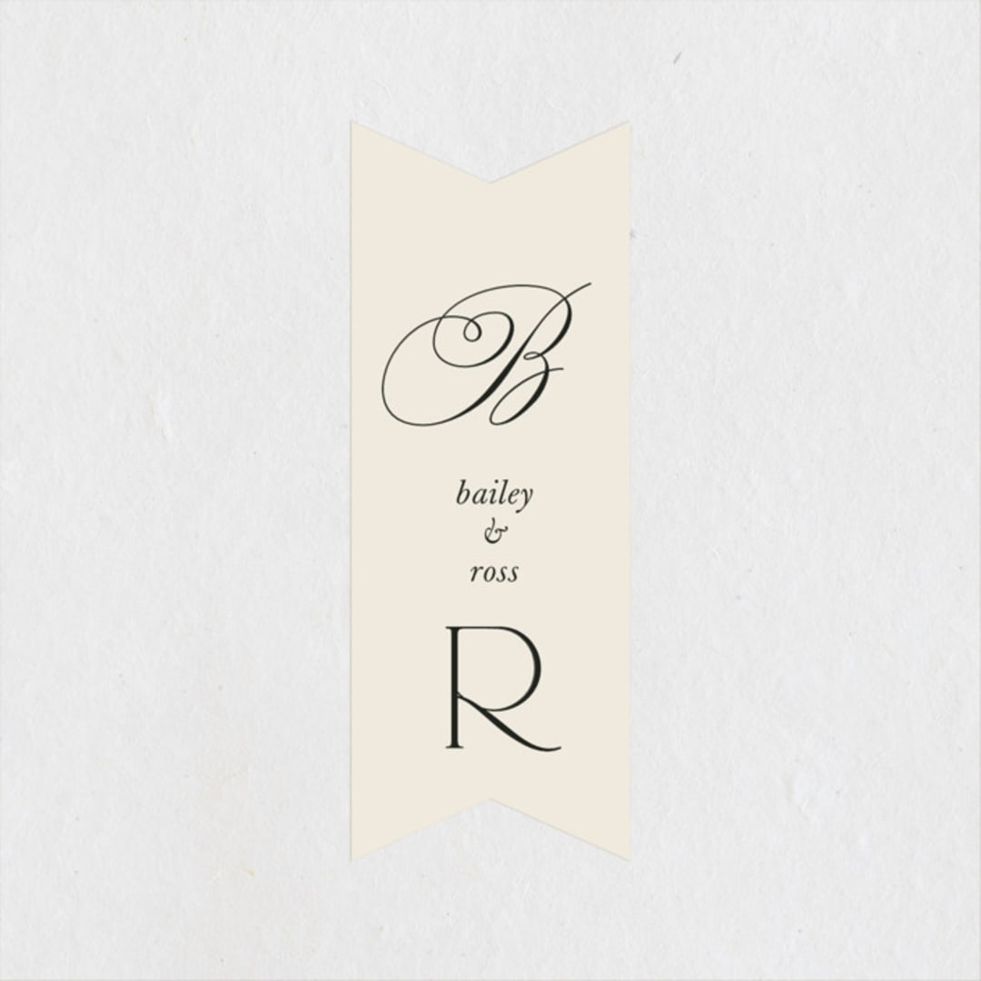 "Refined Beauty" - Wedding Favor Stickers in Cream by Stacey Day - Front
