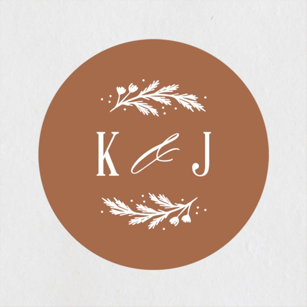 "Operatic" - Wedding Favor Stickers in Cream by Paper Raven Co. - Front