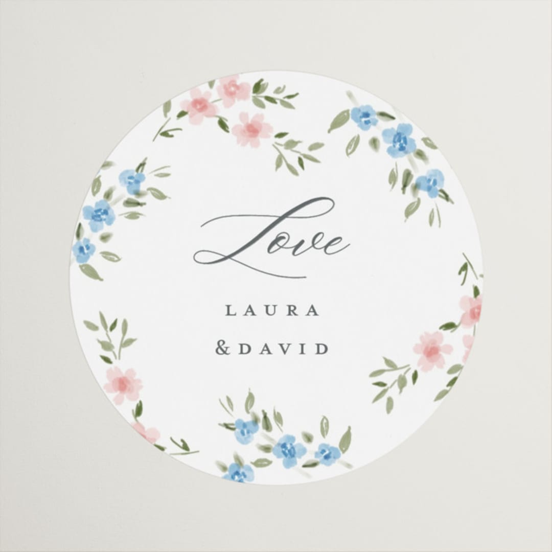 "Disney's Once Upon In a Dream" - Wedding Favor Stickers in Spring by Petra Kern - Front