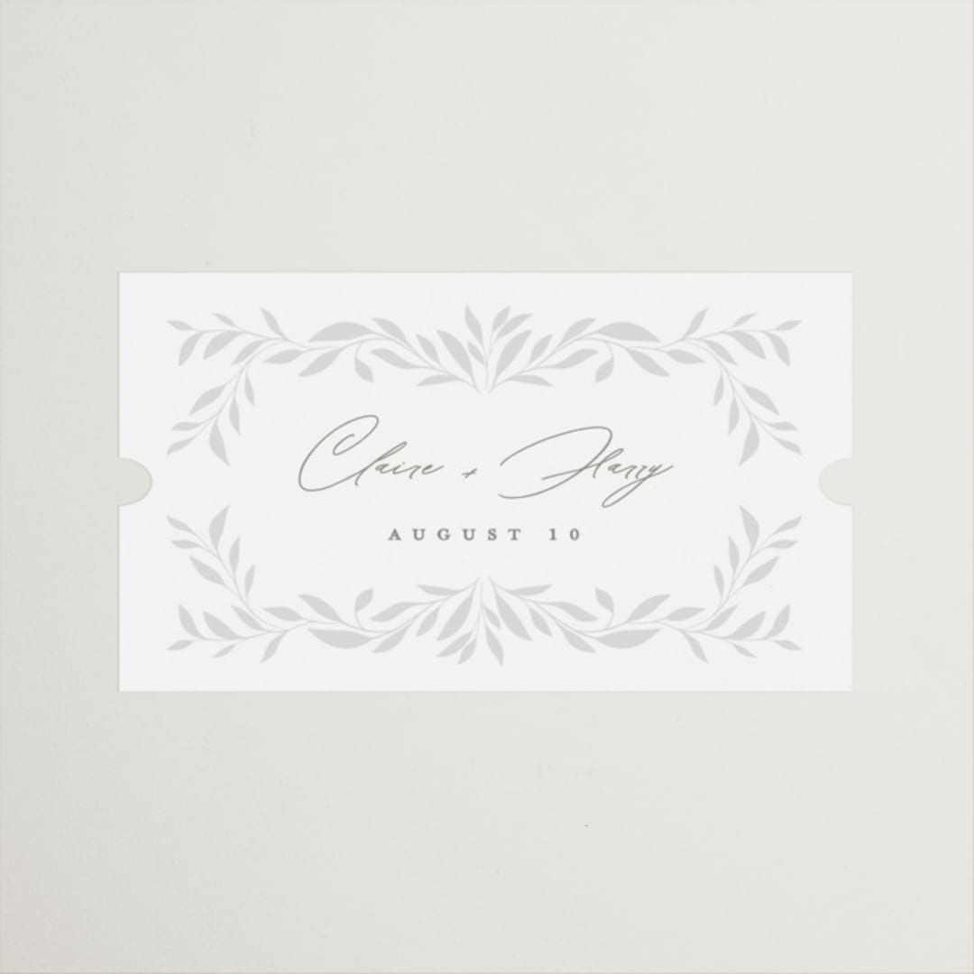 "Clarity" - Wedding Favor Stickers in Cloud by Ana Sharpe - Front