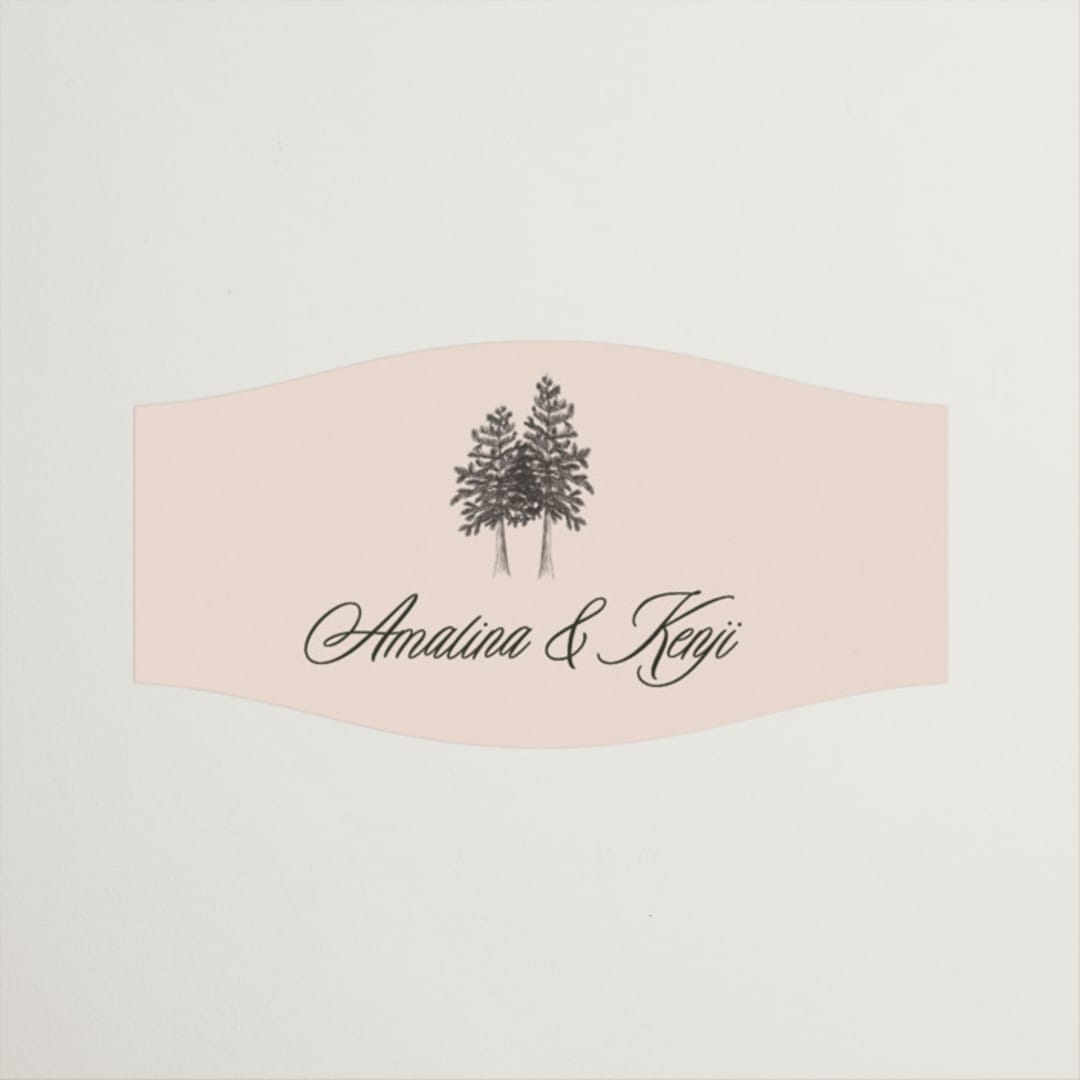 "Arboretum" - Wedding Favor Stickers in Almond by Morgan Kendall - Front