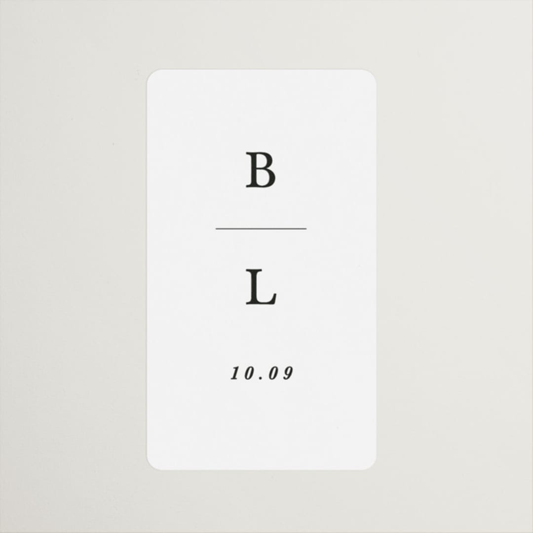 "Paire" - Wedding Favor Stickers in Tuxedo by Kate Ahn - Front