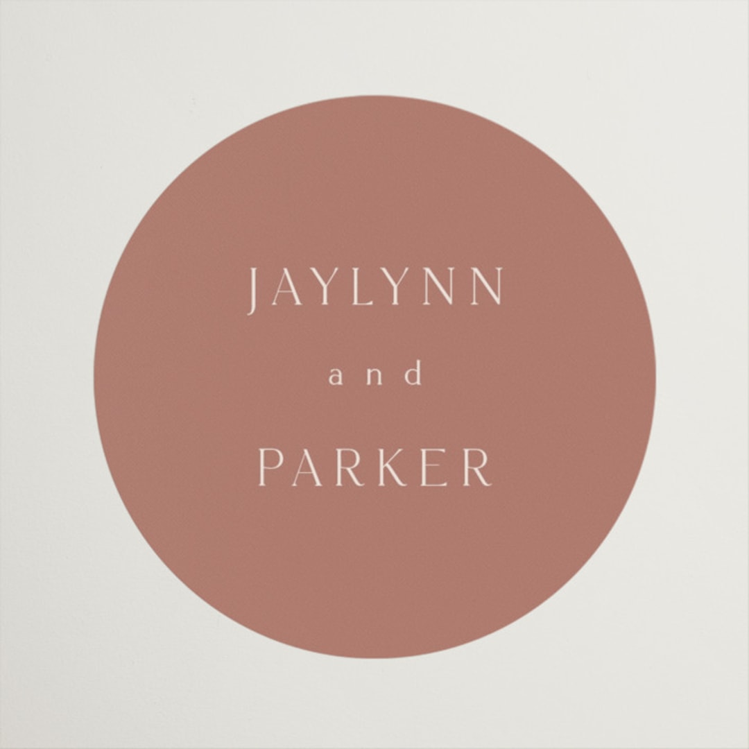"Warm affection" - Wedding Favor Stickers in Dusty Rose by Stacey Meacham - Front