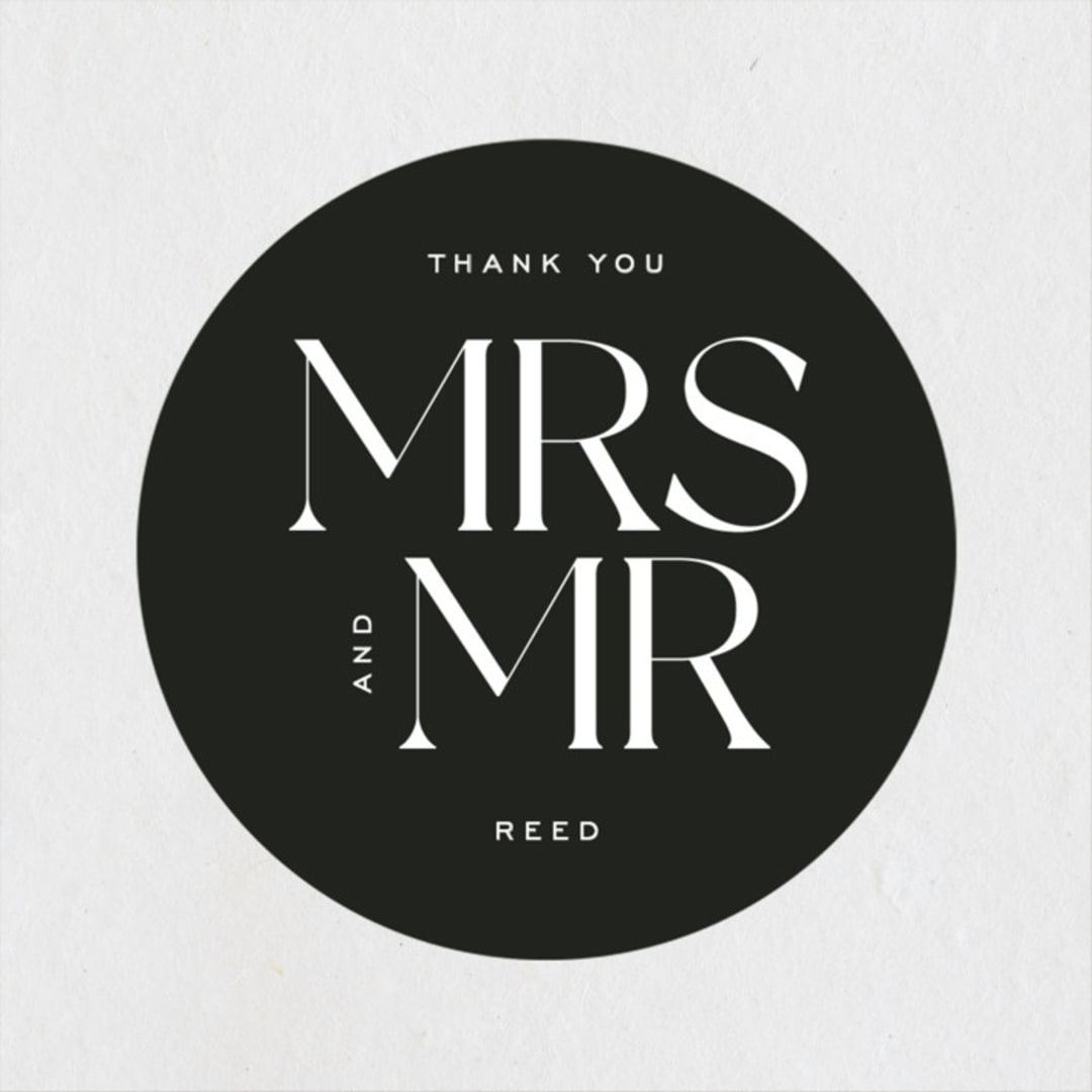 "Carino" - Wedding Favor Stickers in Brise by Pati Cascino - Front
