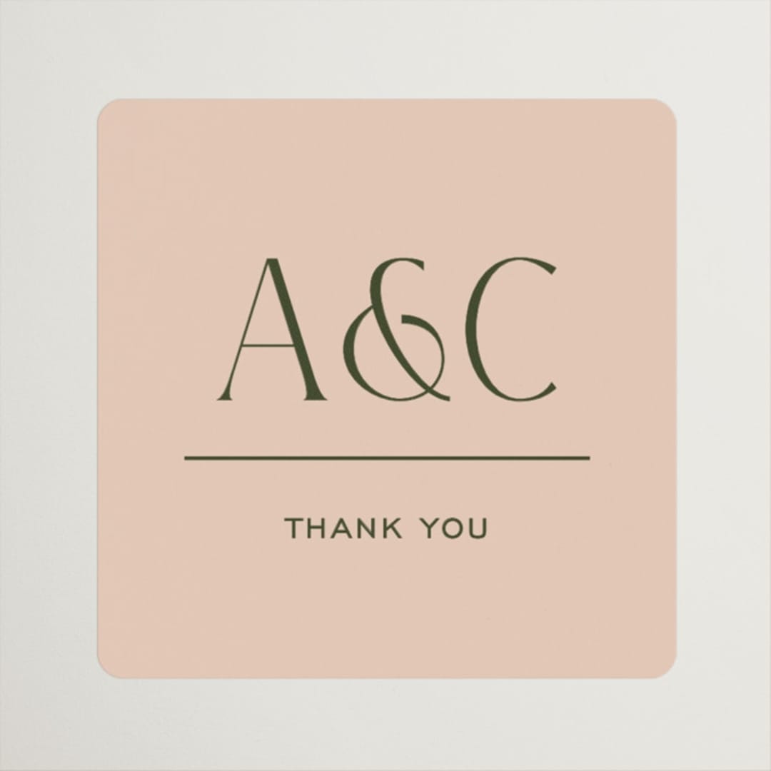 "Martini" - Wedding Favor Stickers in Olive by Pixel and Hank - Front