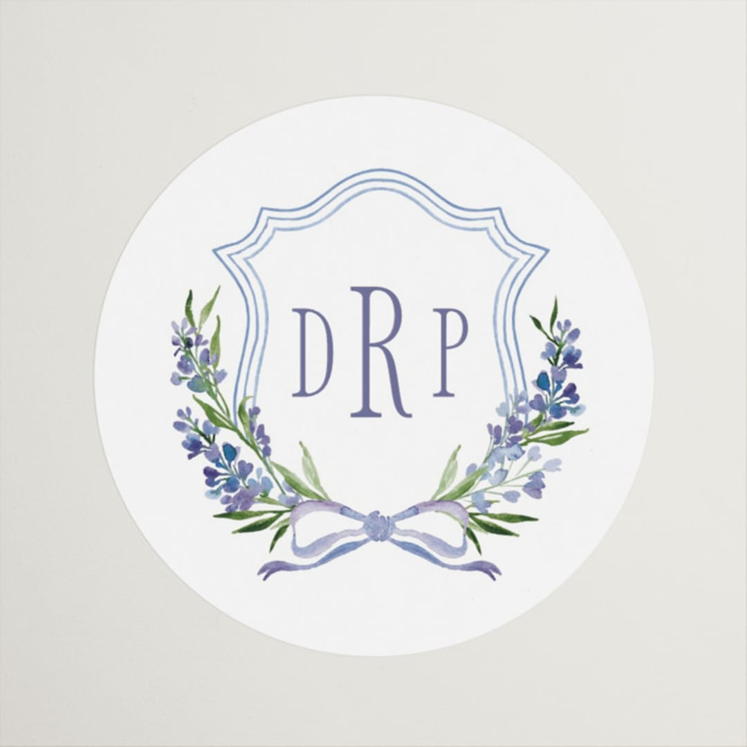 "Lavender" - Wedding Favor Stickers in Tuscany by Claudia Orengo - Front