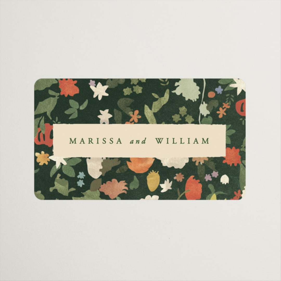 "all the flowers of the world" - Wedding Favor Stickers in Garden by Sumak Studio - Front