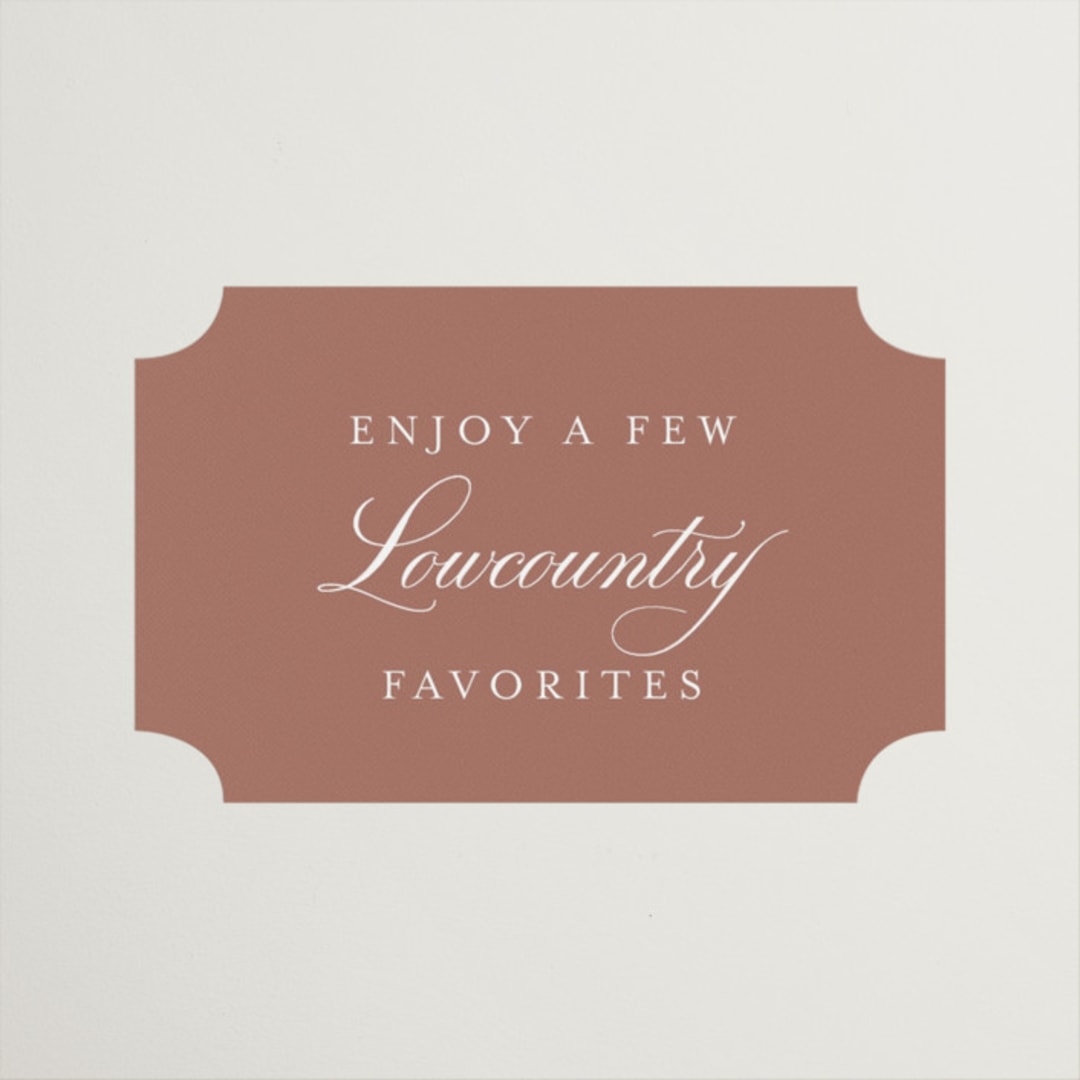 "Charleston" - Wedding Favor Stickers in Blush by Megan Davis - Front