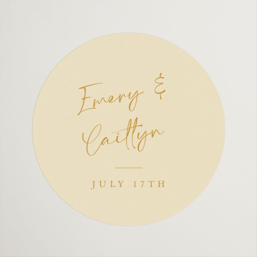 "Ink scribble" - Wedding Favor Stickers in Honey by Adelyn T. - Front