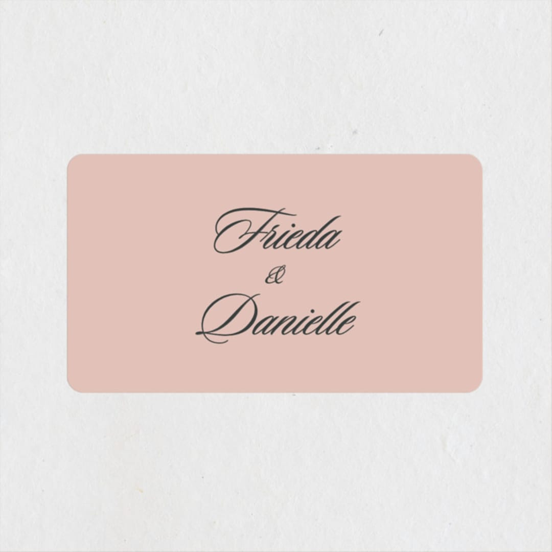 "Modern Squares" - Wedding Favor Stickers in Flamingo by FRANI - Front