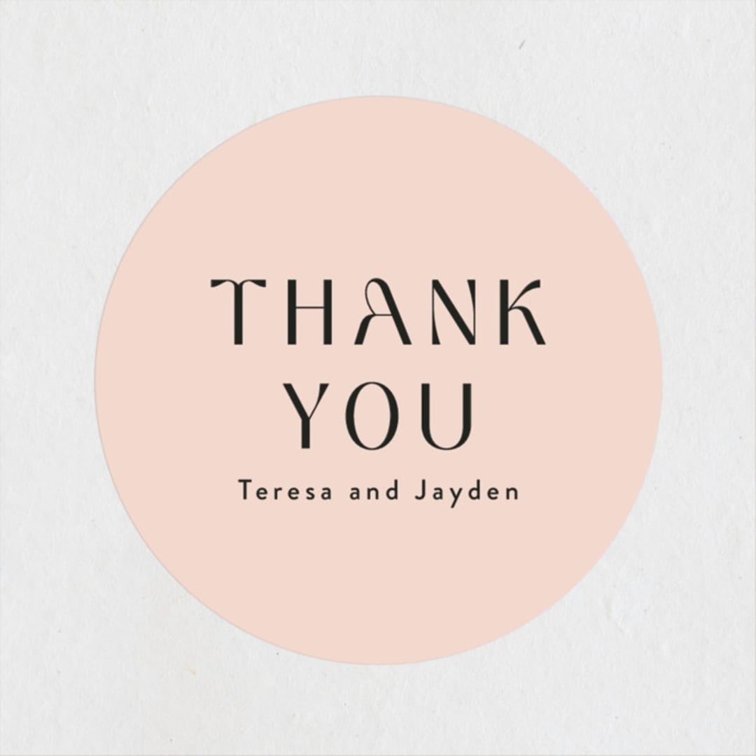 "The Grid" - Wedding Favor Stickers in Rosebud by Mansi Verma - Front