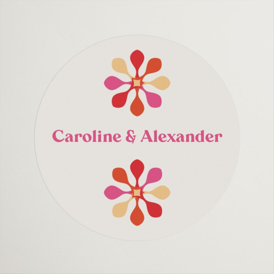 "Pop love" - Wedding Favor Stickers in New York by Bethania Lima - Front