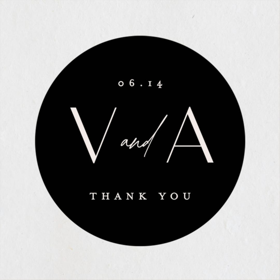 "Ascent" - Wedding Favor Stickers in Ecru by Erica Krystek - Front