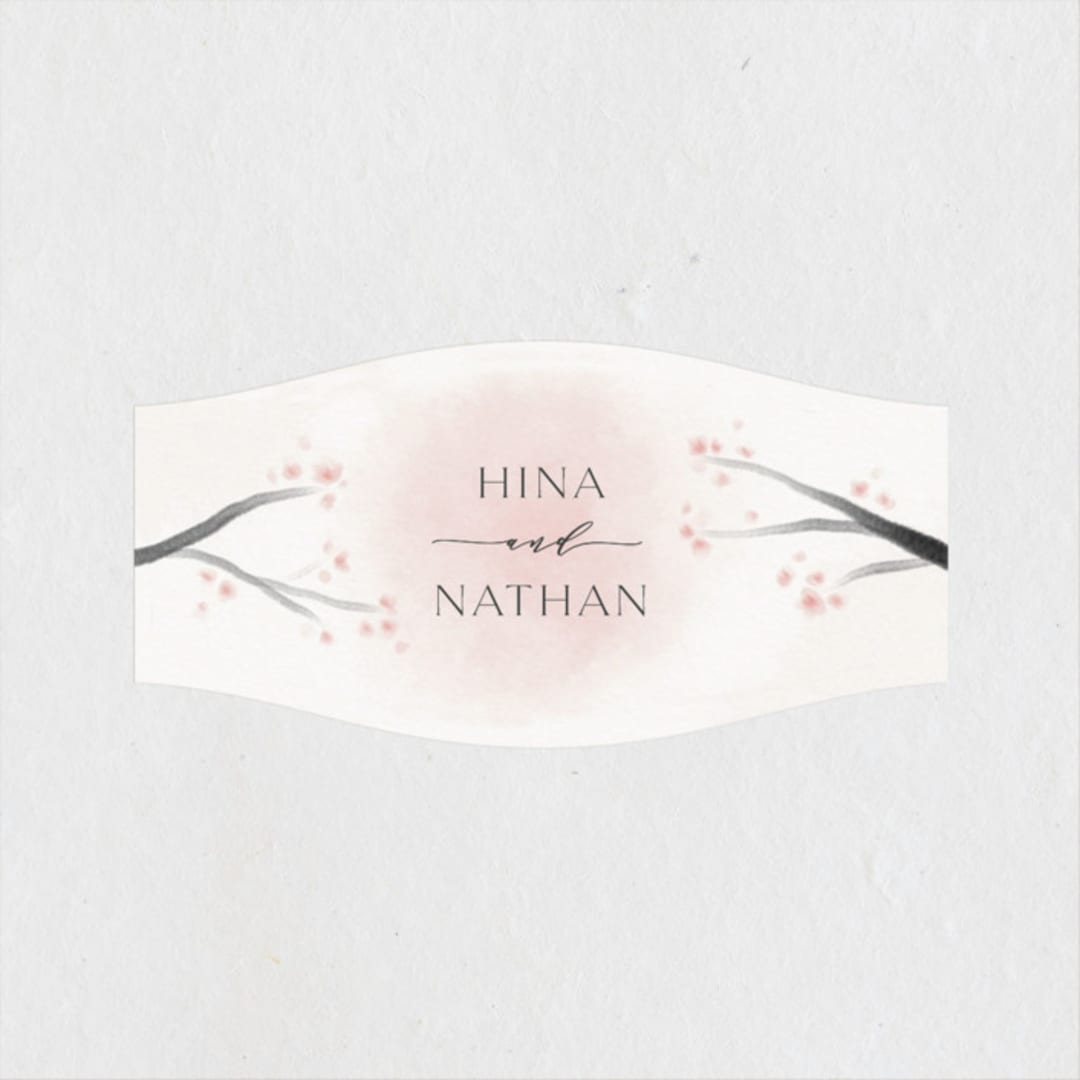 "Cherry Blossoms" - Wedding Favor Stickers in Cherry Blossom by Stephanie Hawkes - Front