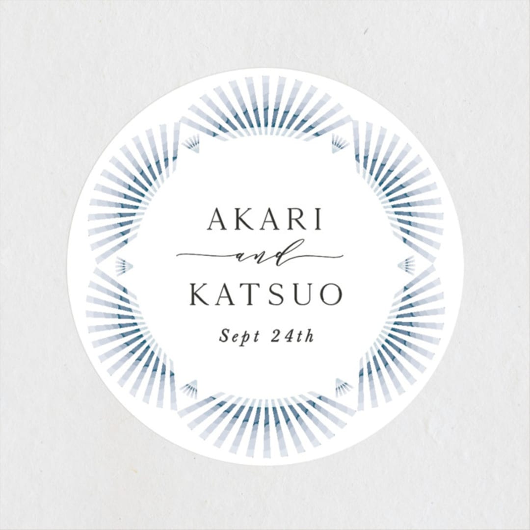 "AKARI" - Wedding Favor Stickers in Wave by Melanie Kosuge - Front