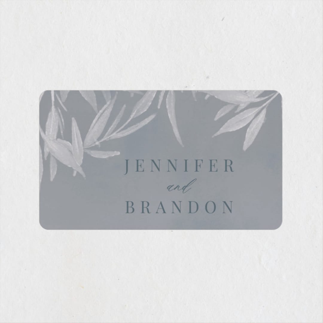 "Orient Garden" - Wedding Favor Stickers in Saffron by Vera Lim - Front