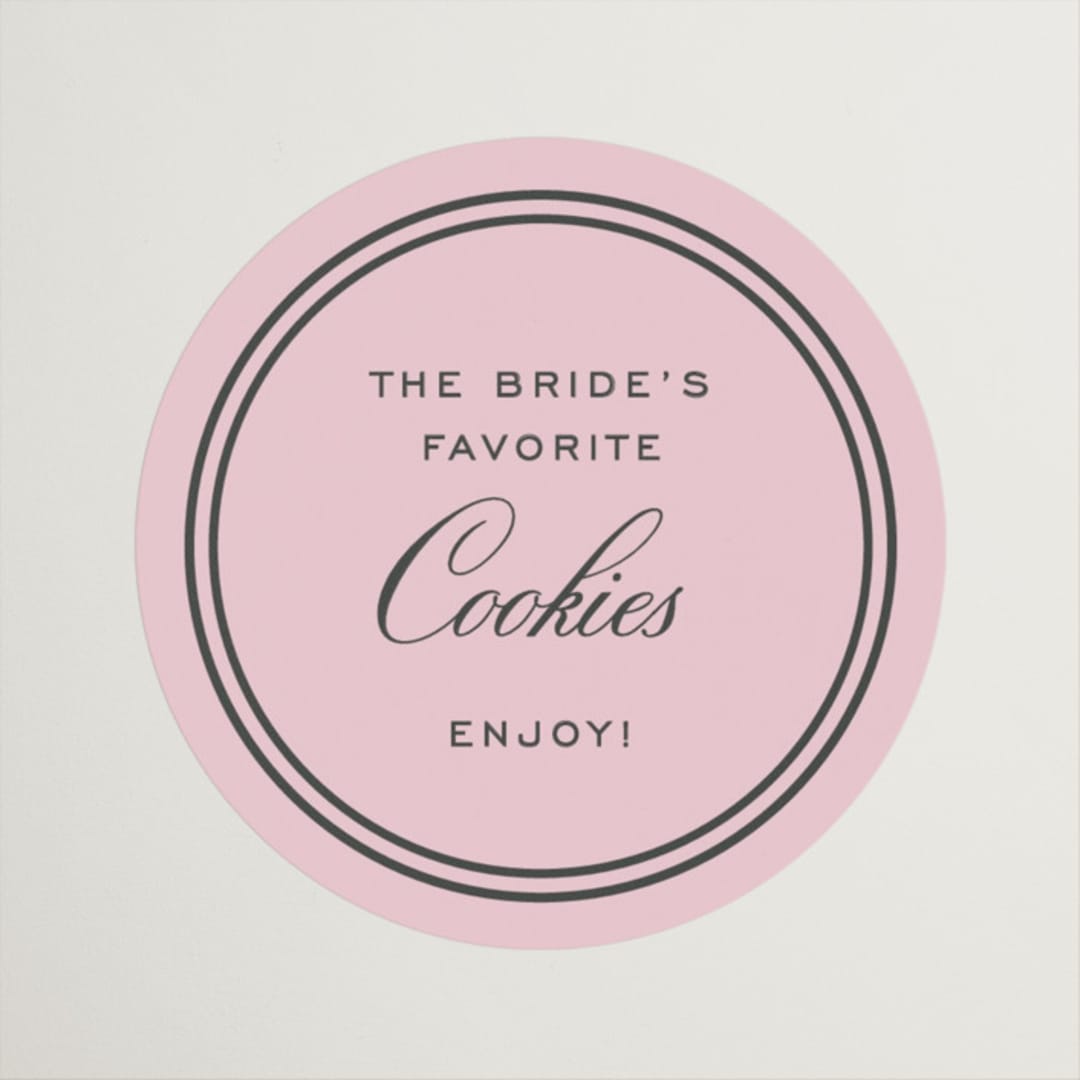 "Nola" - Wedding Favor Stickers in Peony by Megan Davis - Front