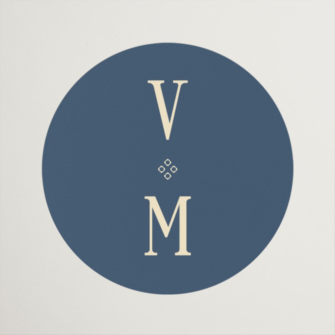 "Woven" - Wedding Favor Stickers in Navy by Baumbirdy - Front