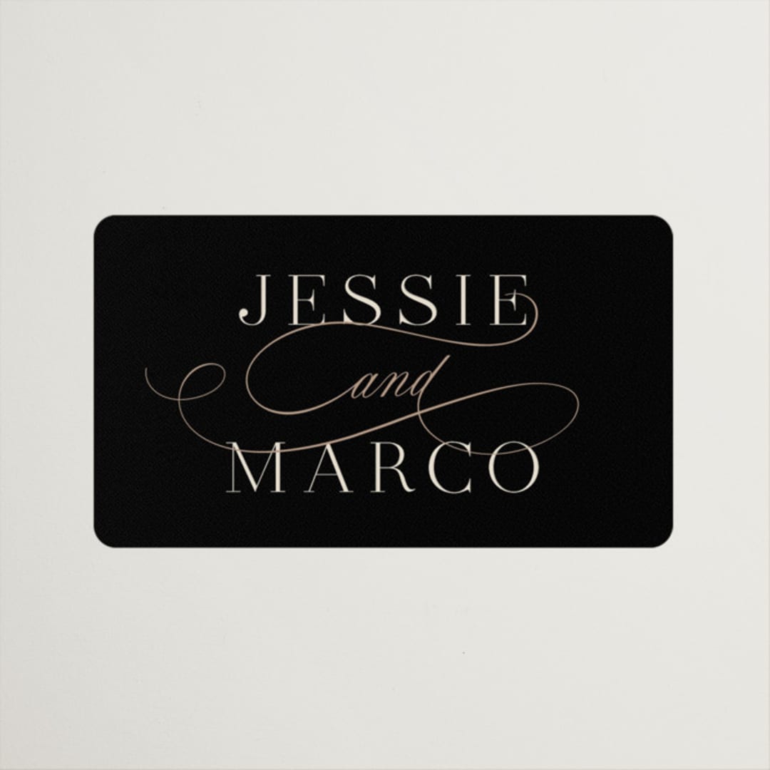 "Black Tie Affair" - Wedding Favor Stickers in Onyx by Hooray Creative - Front