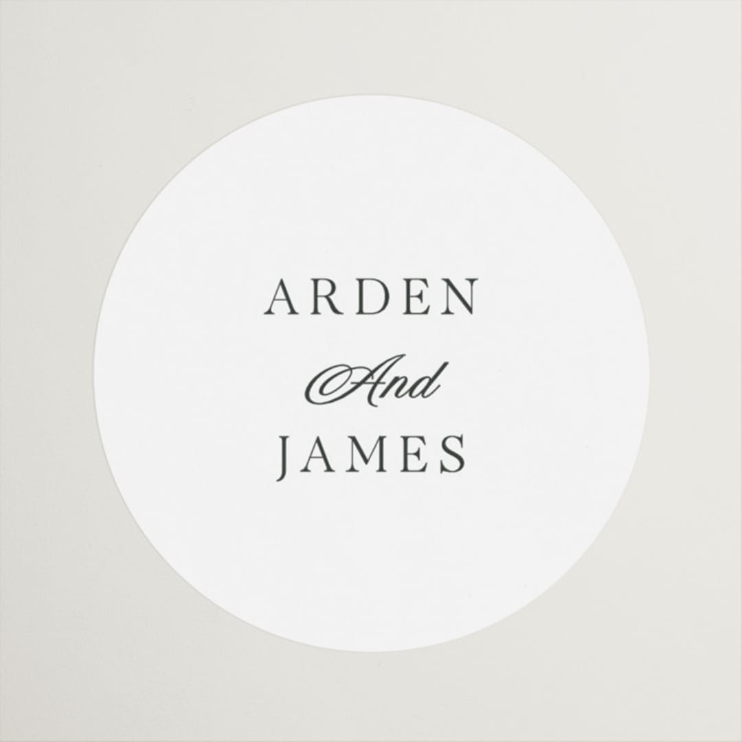 "Opulence" - Wedding Favor Stickers in Pearl by Stacey Meacham - Front