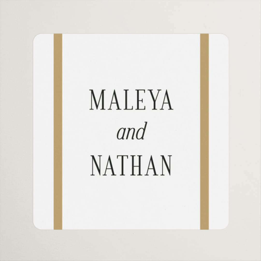 "Magazine" - Wedding Favor Stickers in Lace by Kaydi Bishop - Front