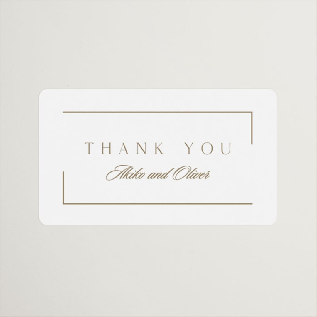 "The Gallery" - Wedding Favor Stickers in Quartz by Kristie Kern - Front