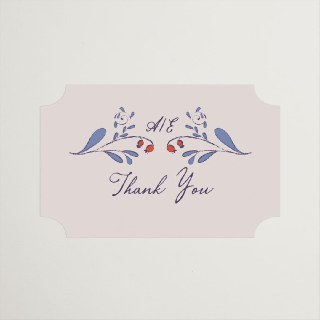 "Together in Bloom" - Wedding Favor Stickers in Wisteria by Monika Konieczna - Front