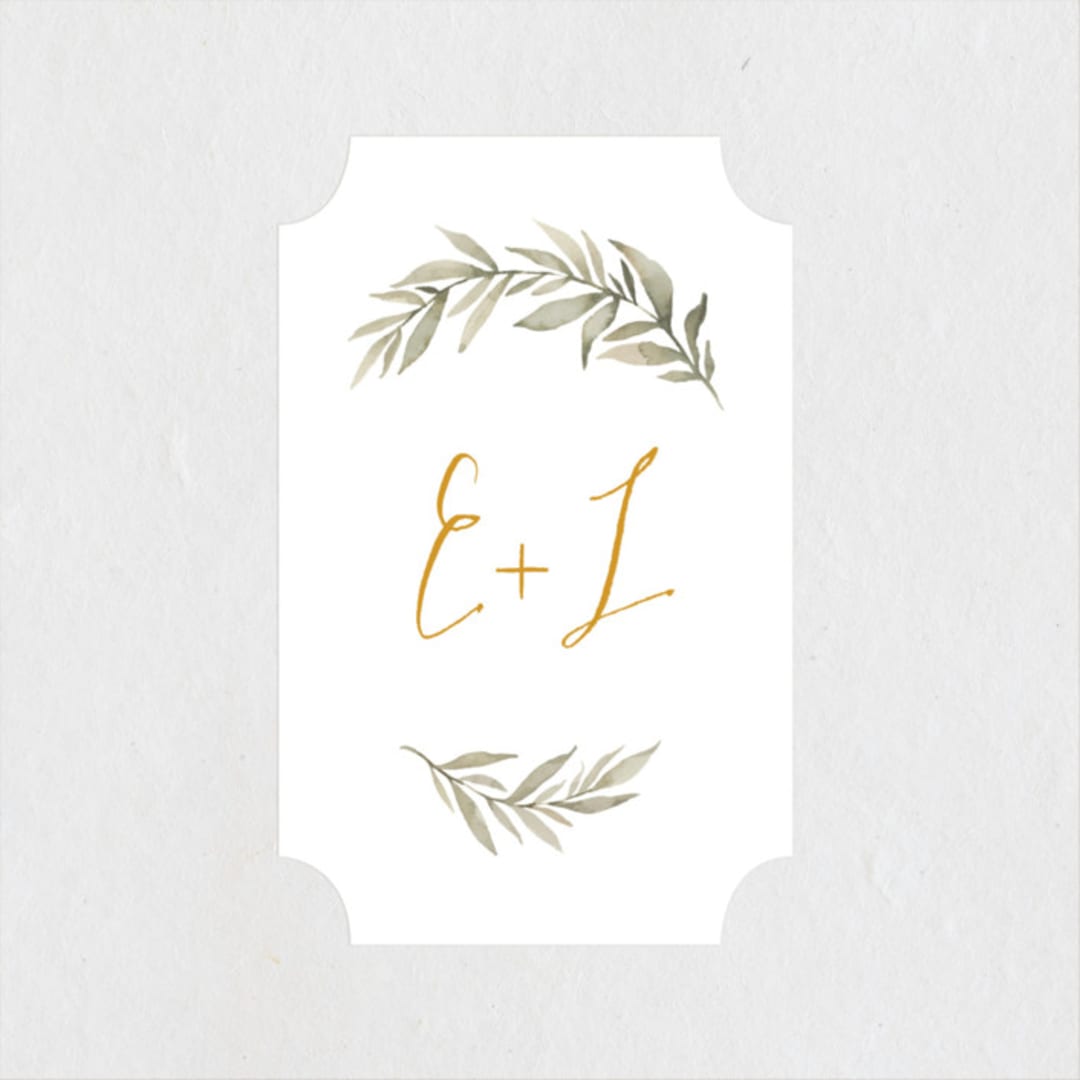 "Summer Love" - Wedding Favor Stickers in Sunflower by Wildfield Paper Co - Front