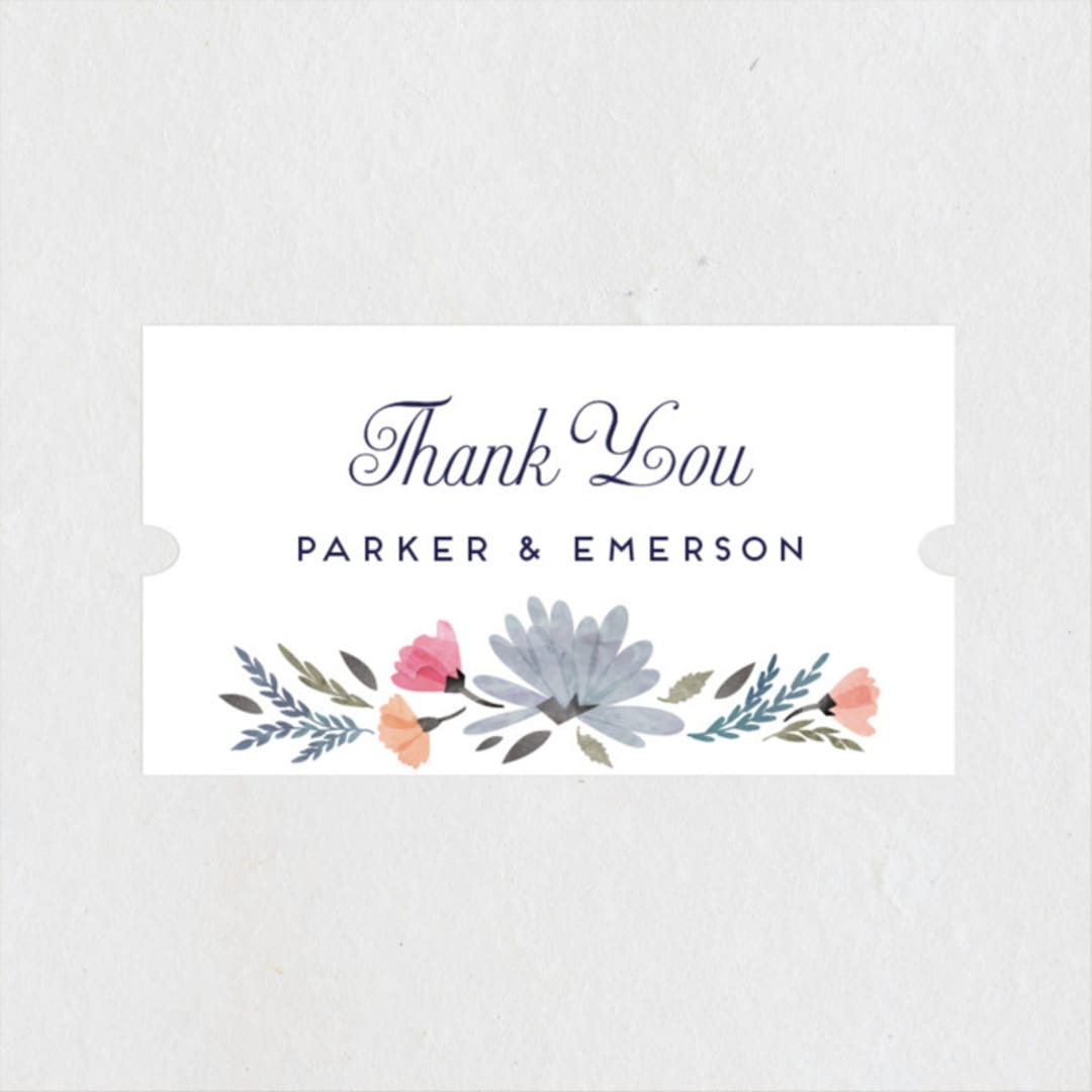 "Romantic Watercolor Flora" - Wedding Favor Stickers in Dhalia by Petra Kern - Front