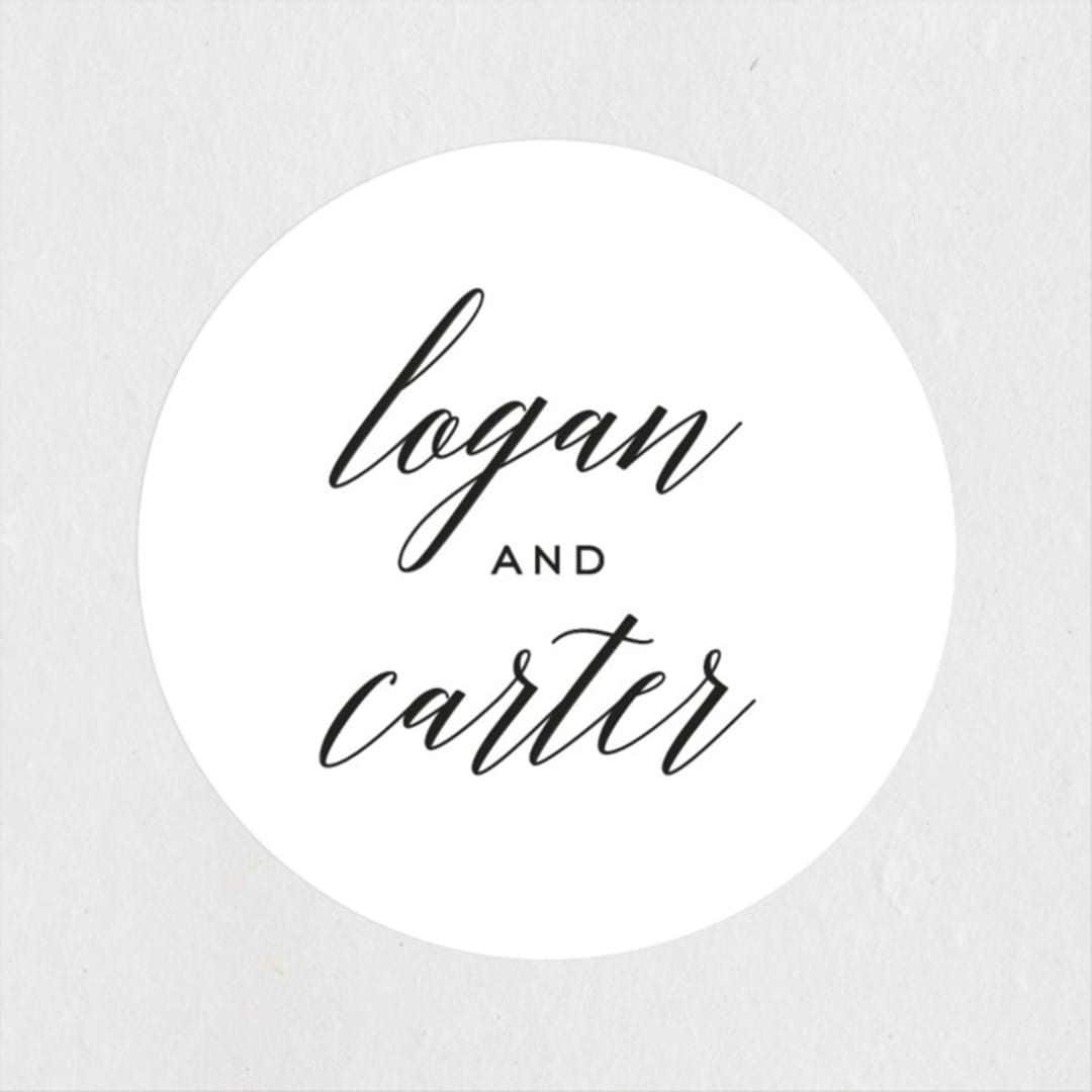 "Someone Like You" - Wedding Favor Stickers in Tuxedo by Design Lotus - Front