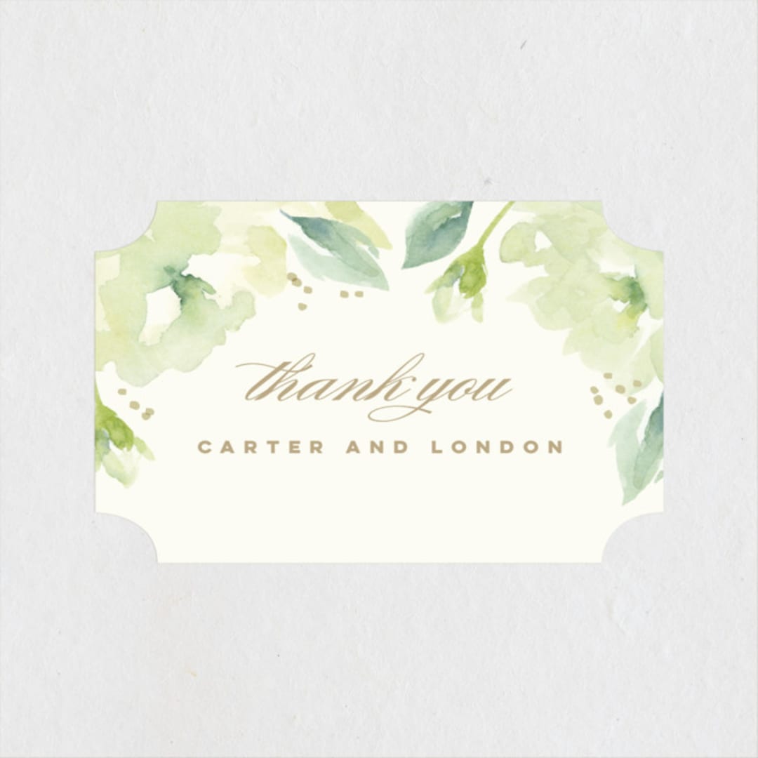 "Southern Garden" - Wedding Favor Stickers in Moss by Lori Wemple - Front