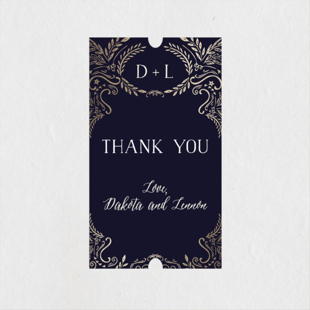 "Wedding Enchantment" - Wedding Favor Stickers in Midnight by Chris Griffith - Front