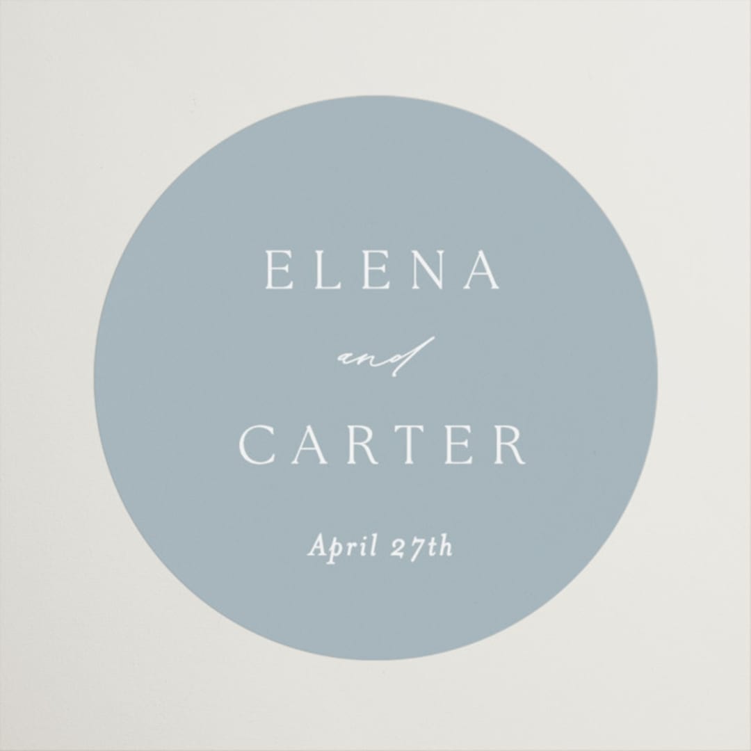 "Gilded Edge" - Wedding Favor Stickers in Provincial by Angela Thompson - Front