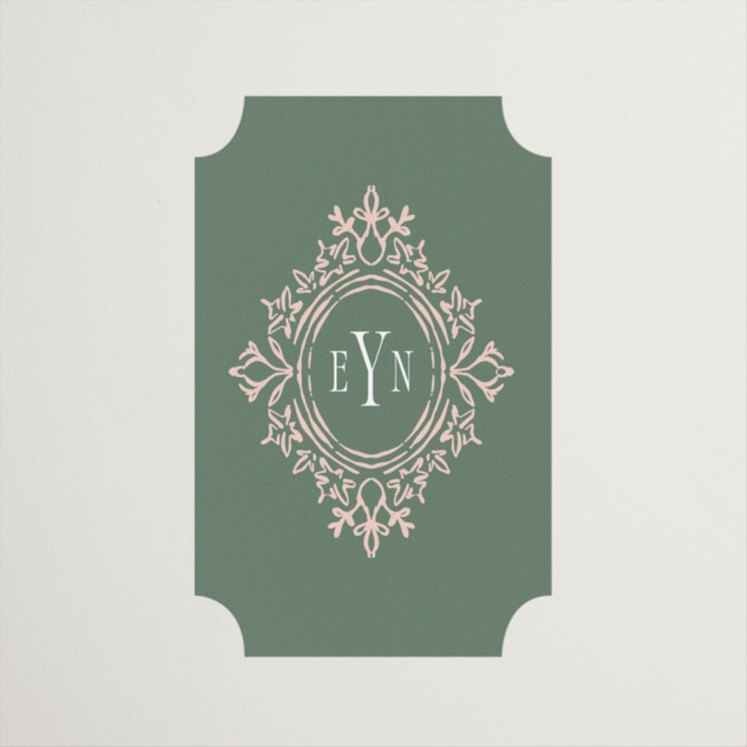 "Princess" - Wedding Favor Stickers in Pine by Claudia Orengo - Front