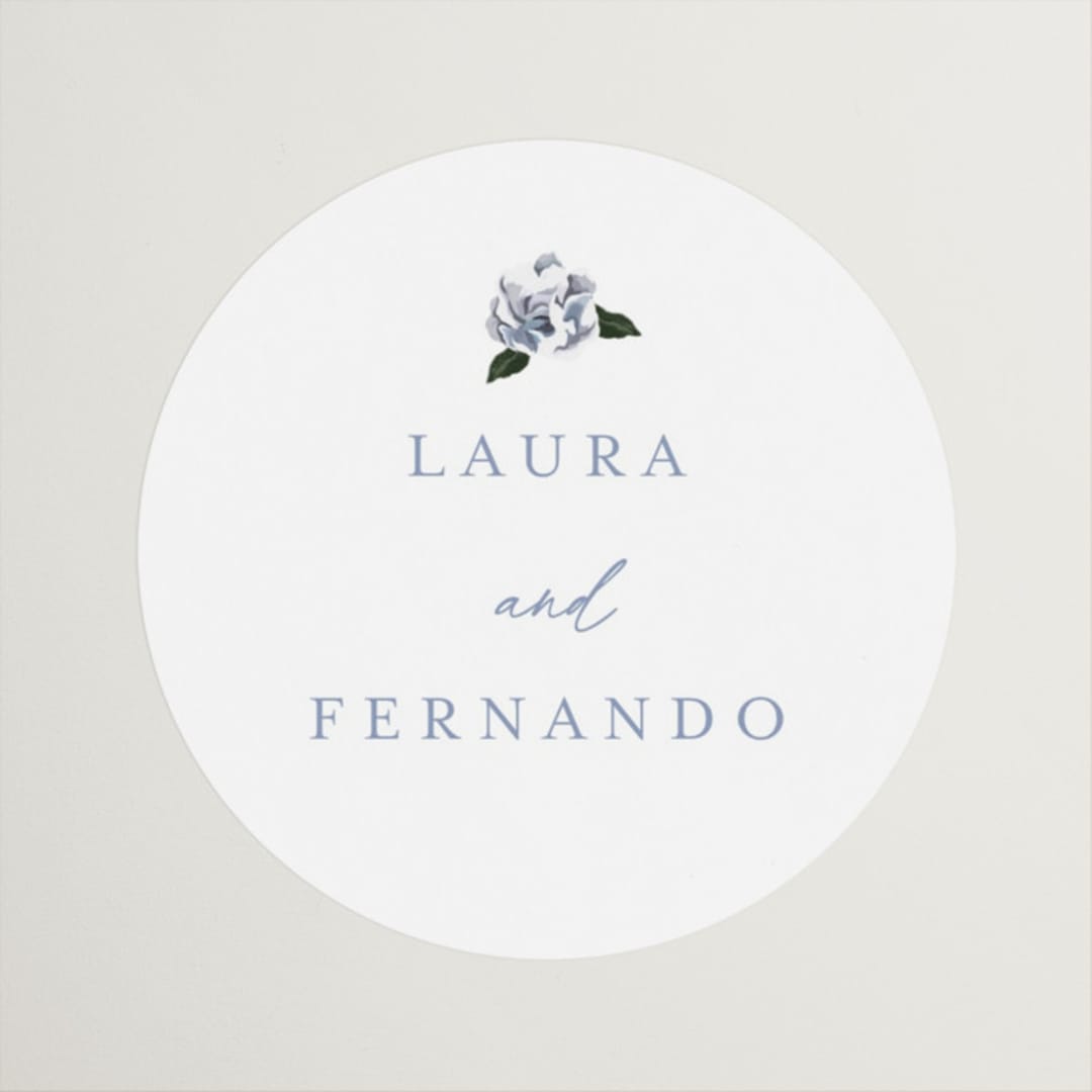 "Be With You" - Wedding Favor Stickers in French by Design Lotus - Front