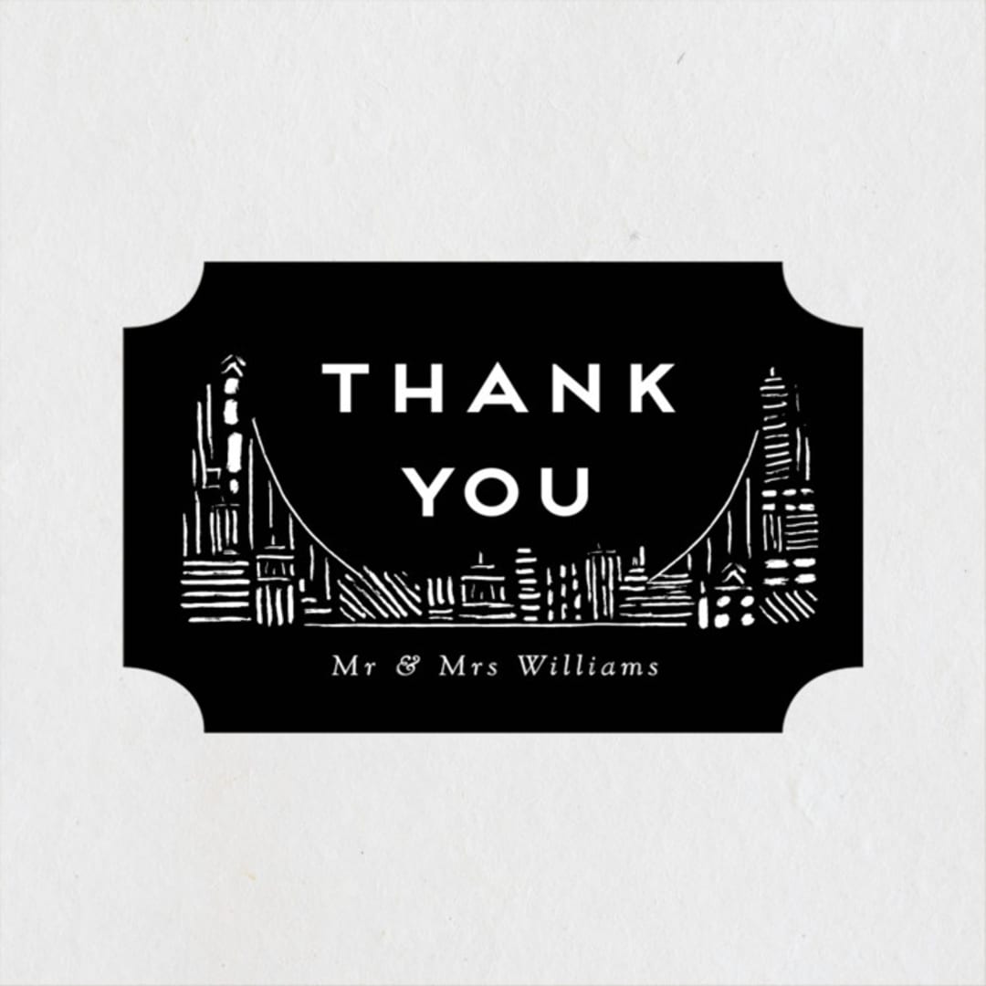 "Love In The City" - Wedding Favor Stickers in Pearl by Shiny Penny Studio - Front