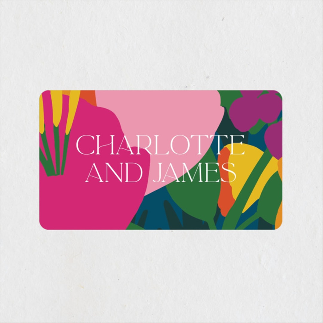 "To the max" - Wedding Favor Stickers in Garden by Inkblot Design - Front