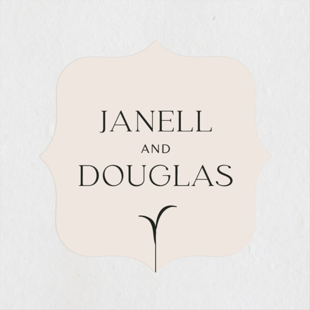 "Convergence" - Wedding Favor Stickers in Cream by Annie Lowe - Front