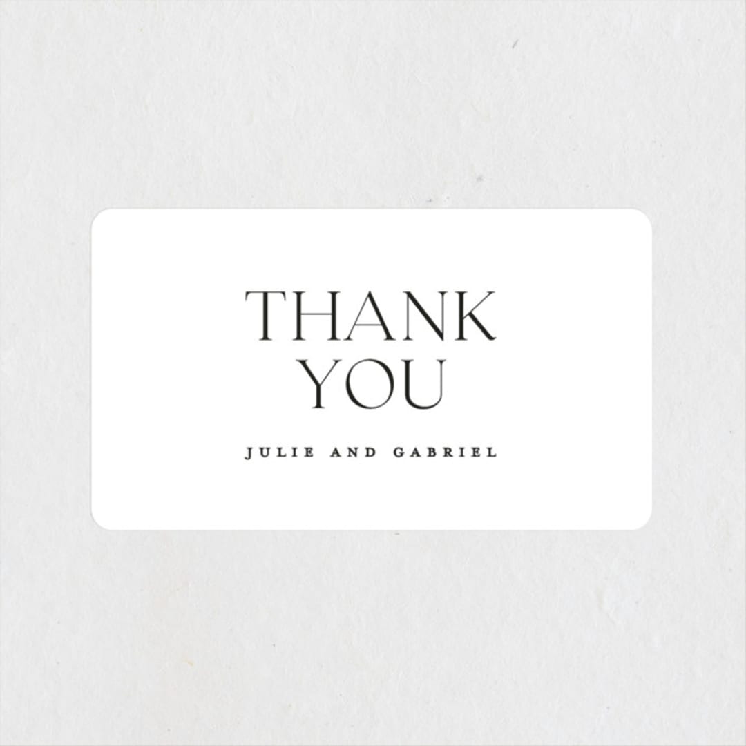 "tomorrows" - Wedding Favor Stickers in Ink by Lori Wemple - Front