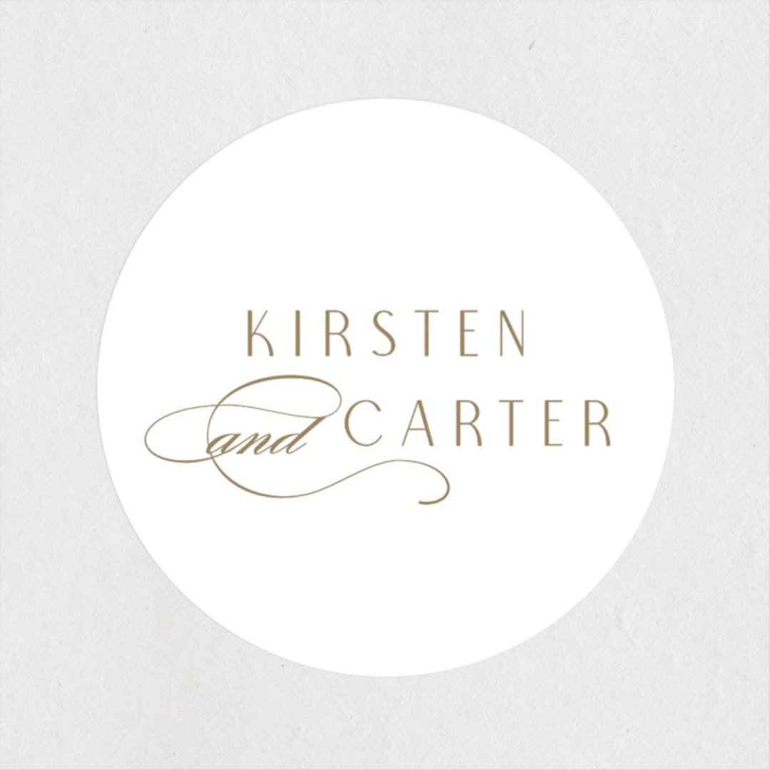 "glitter arch" - Wedding Favor Stickers in Champagne by Design Lotus - Front