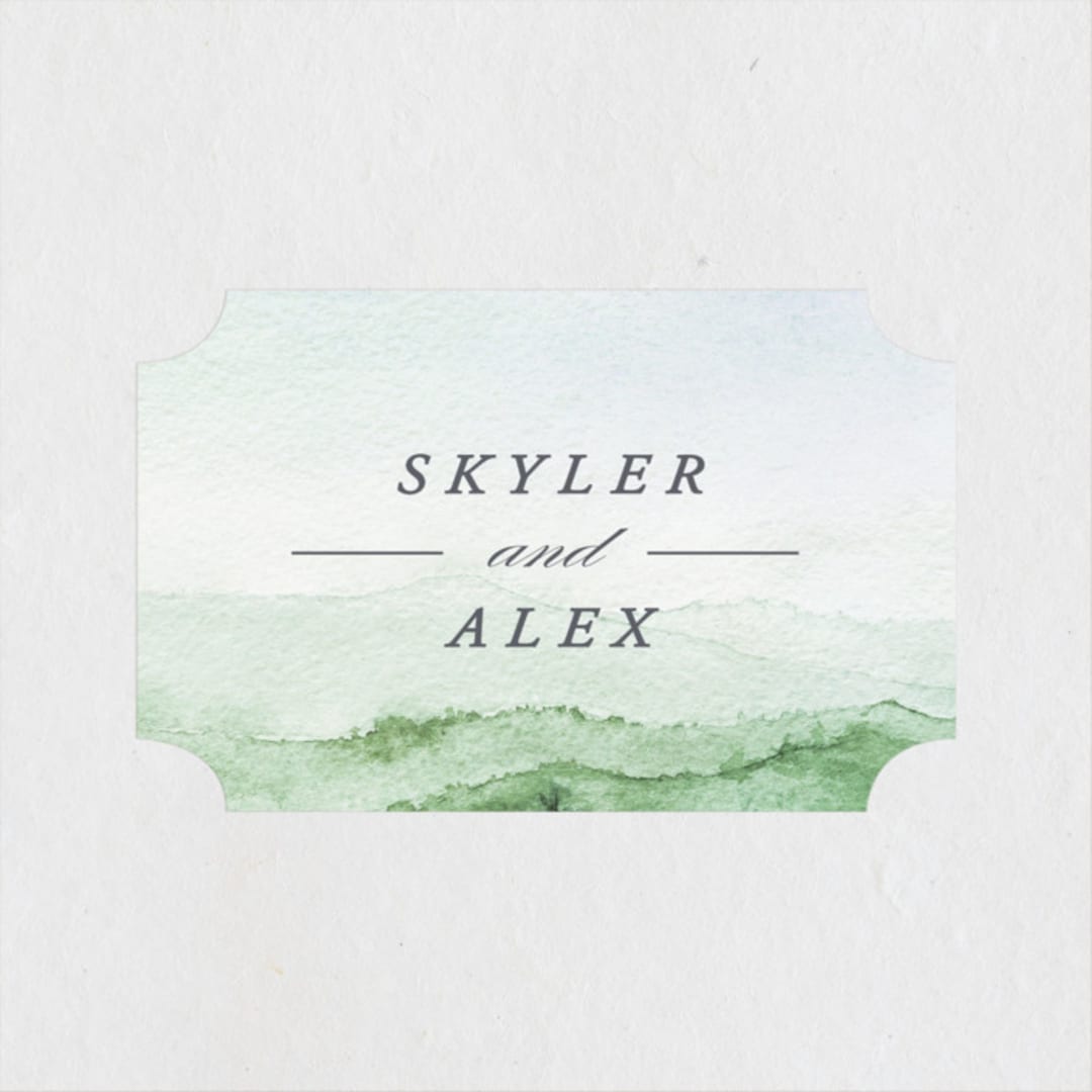 "mountain wedding" - Wedding Favor Stickers in Summer by Anastasia Makarova - Front