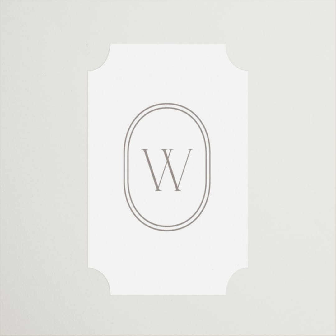 "The Hudson" - Wedding Favor Stickers in Latte by Kristie Kern - Front