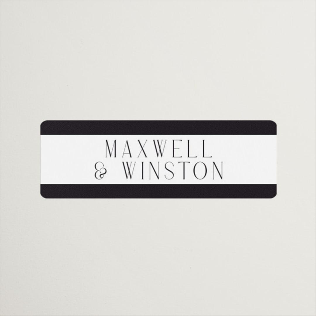 "Wedding Editorial" - Wedding Favor Stickers in Tuxedo by Ana de Sousa - Front