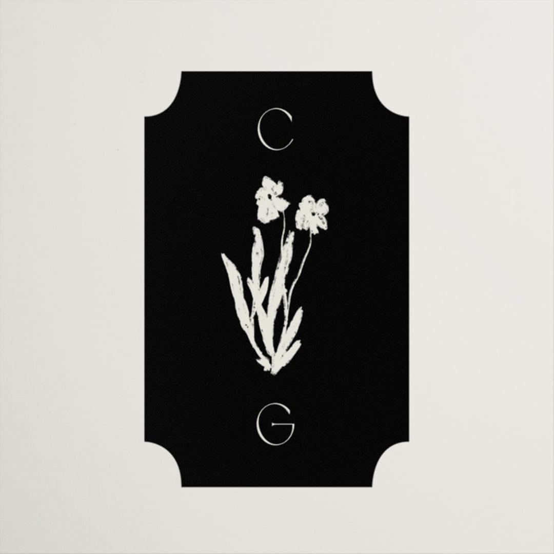 "la graine" - Wedding Favor Stickers in Onyx by Alaina Cherup - Front